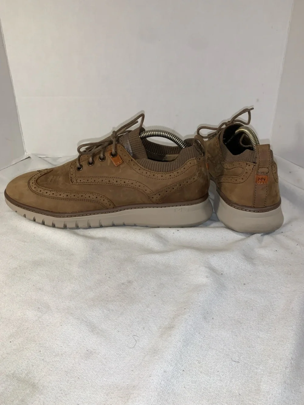 Mark Nason Men's Brown Suede Wingtip Derby Shoes